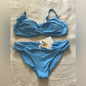 Becca NWT blue bikini set
